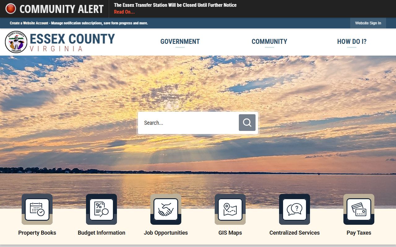 Essex County Bench Warrants Sheriff's Office website
