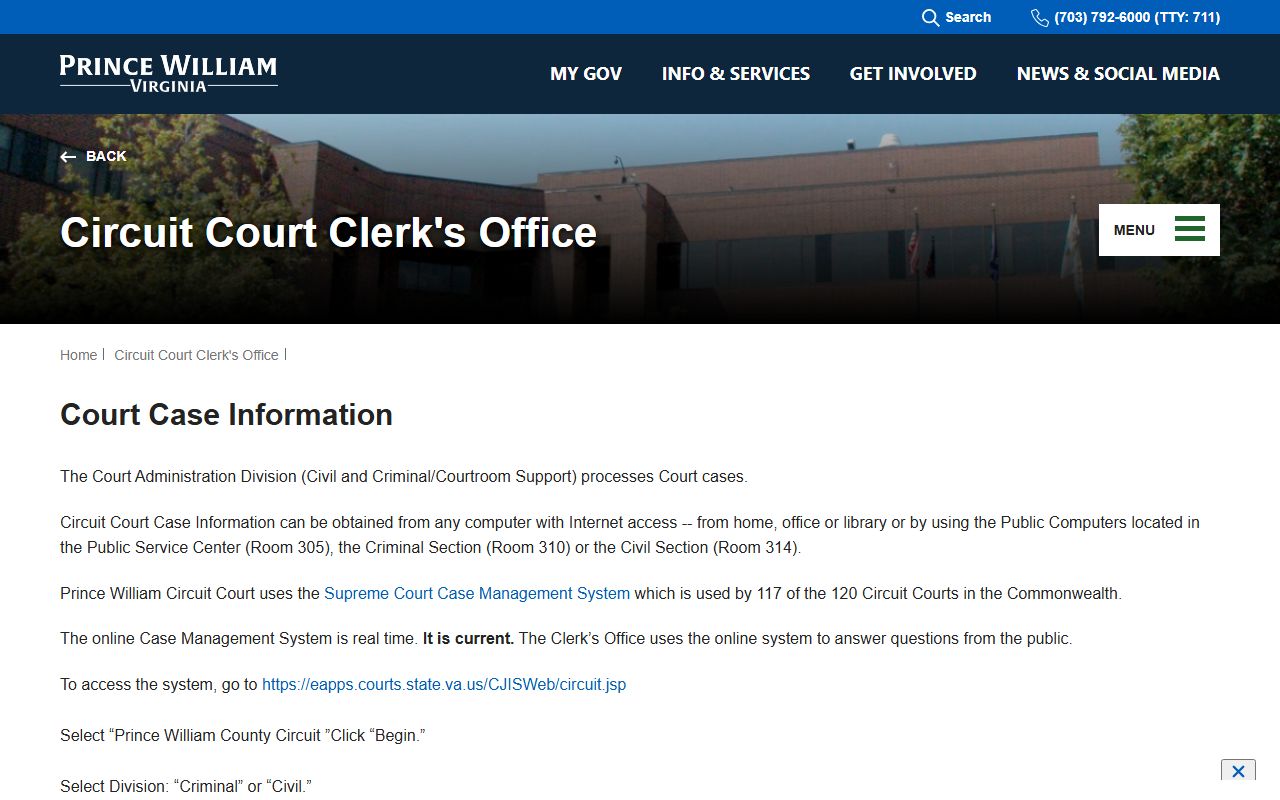 Fairfax County Bench Warrants Circuit Court case info