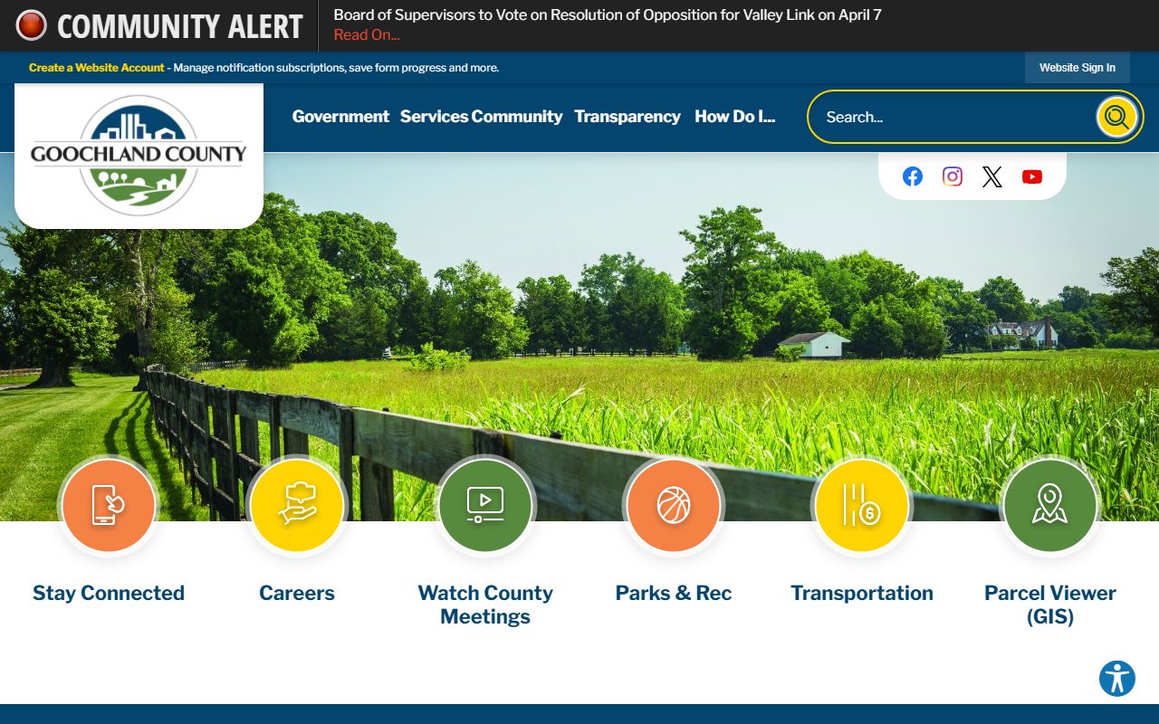 Goochland County Bench Warrants Sheriff's Office page