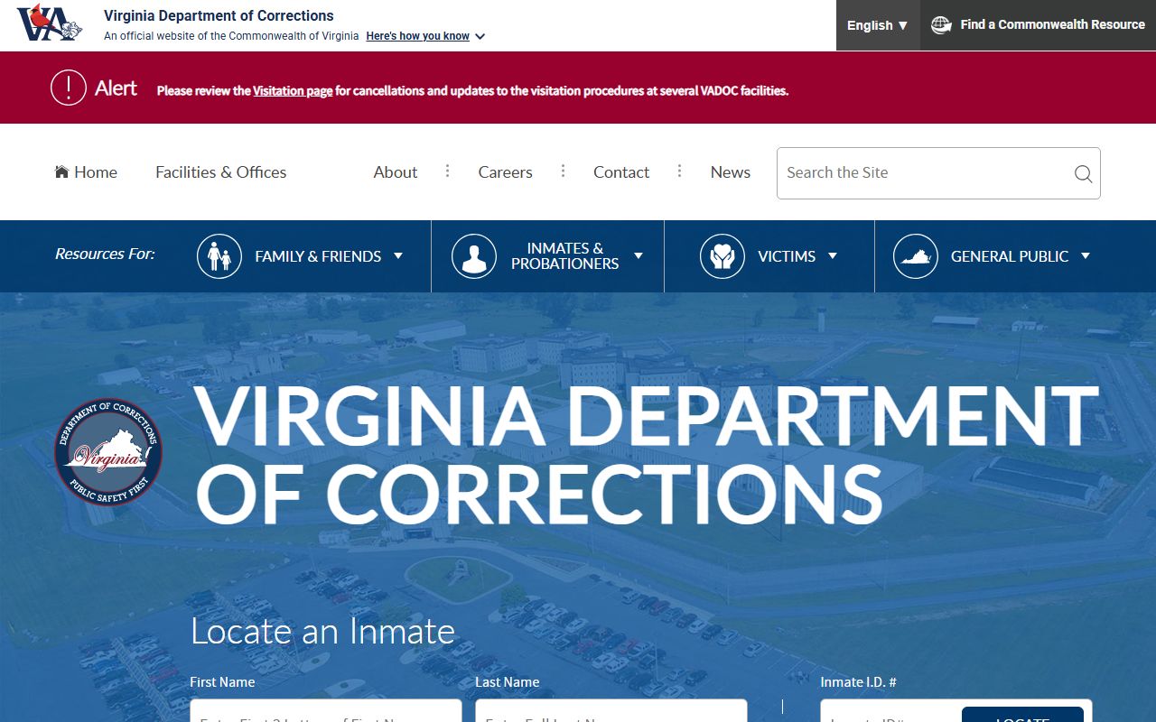 Virginia Bench Warrants Department of Corrections Most Wanted
