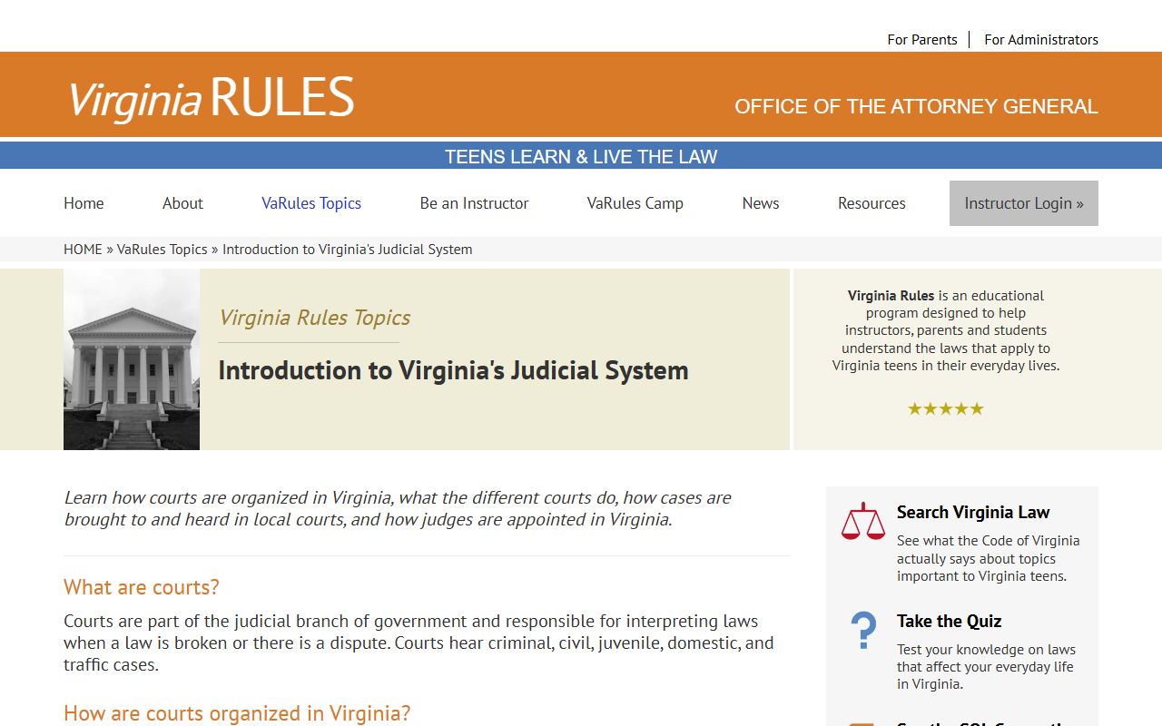 Virginia Bench Warrants judicial system overview